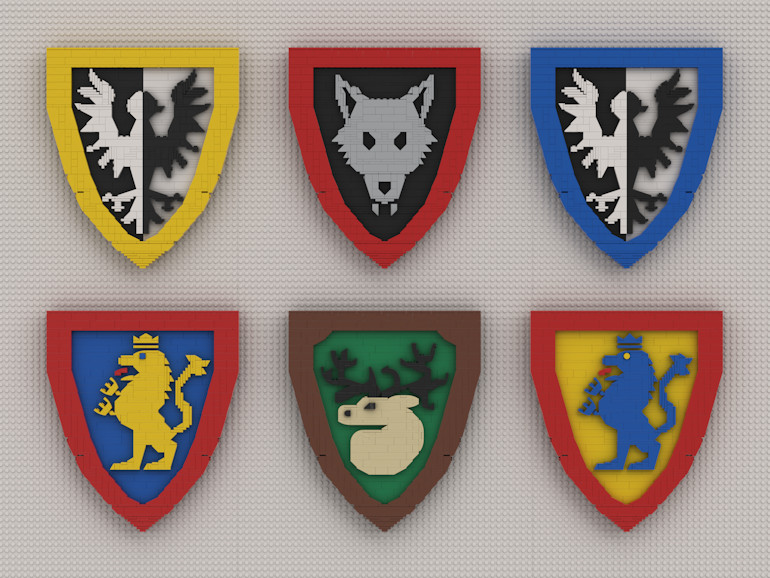 Six Classic Castle Shields